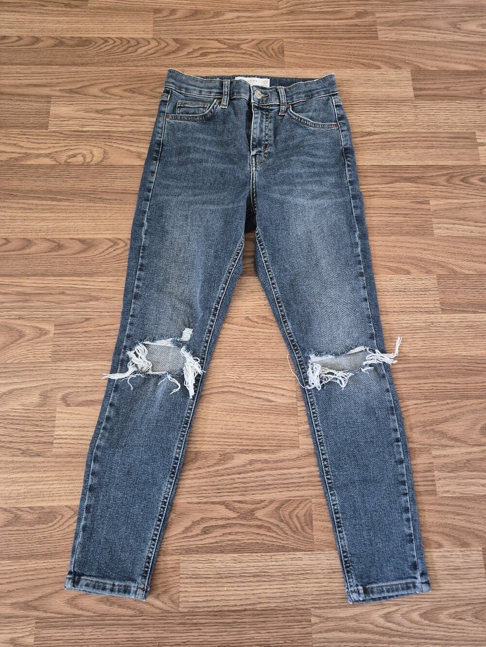 TopShop Women's Petite Skinny Ripped Jeans